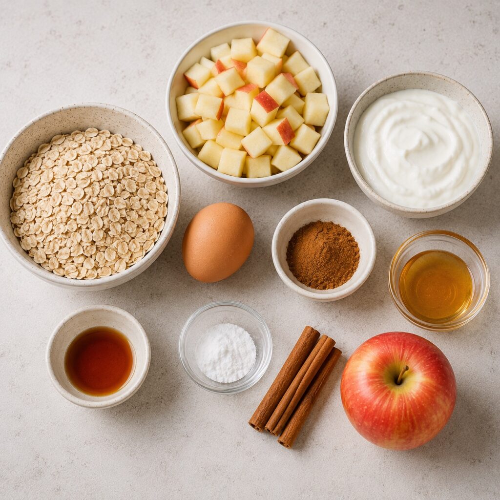 apple oat dessert ingredients