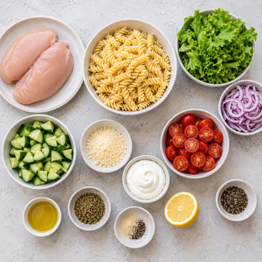 chicken pasta salad ingredients