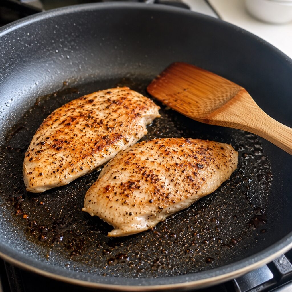 Easy Low Calorie Chicken Rice Bowl Recipe (High Protein Dinner) cooking chicken rice bowl.