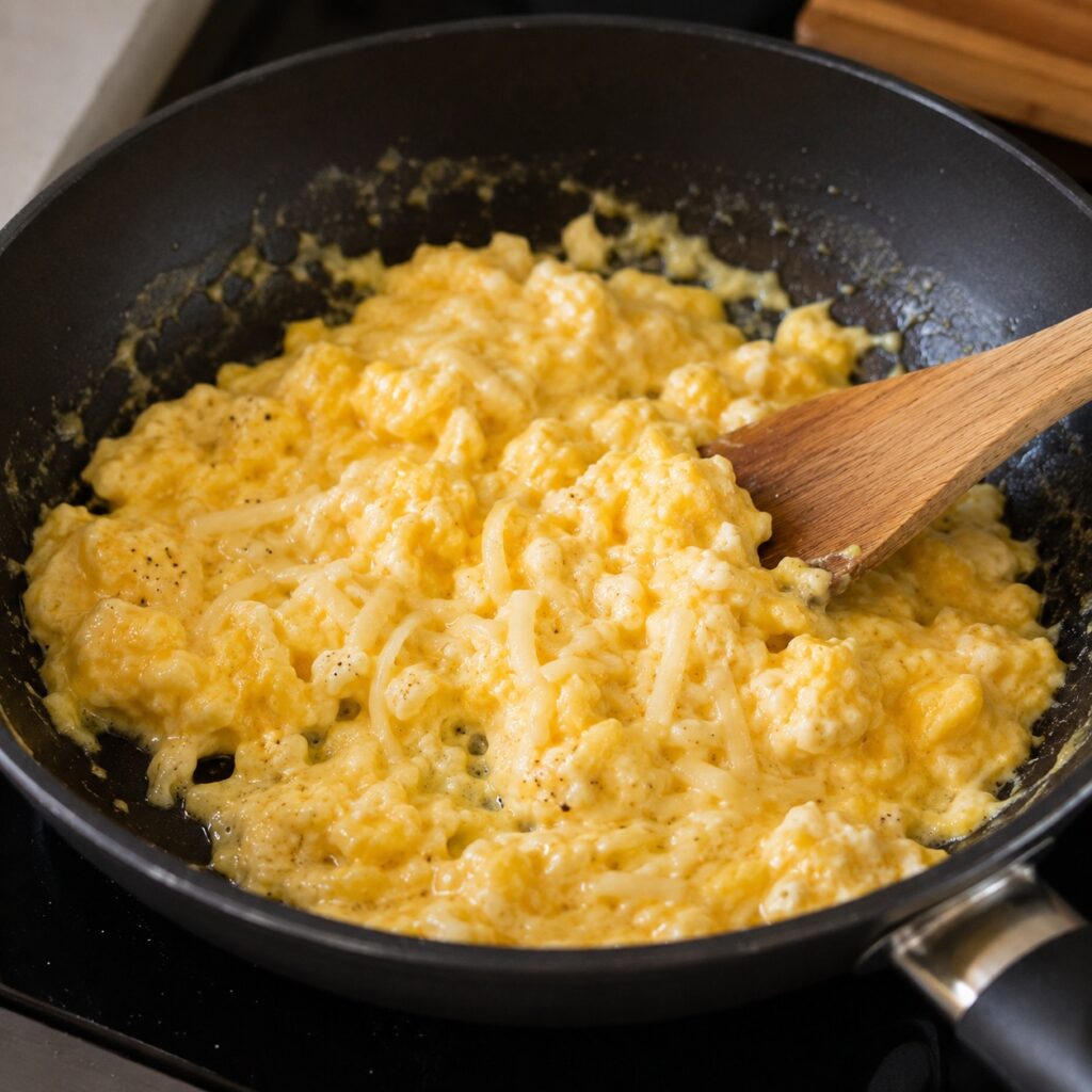 High Protein Egg Toast (Low Calorie & Easy Breakfast) cooking scrambled eggs toast