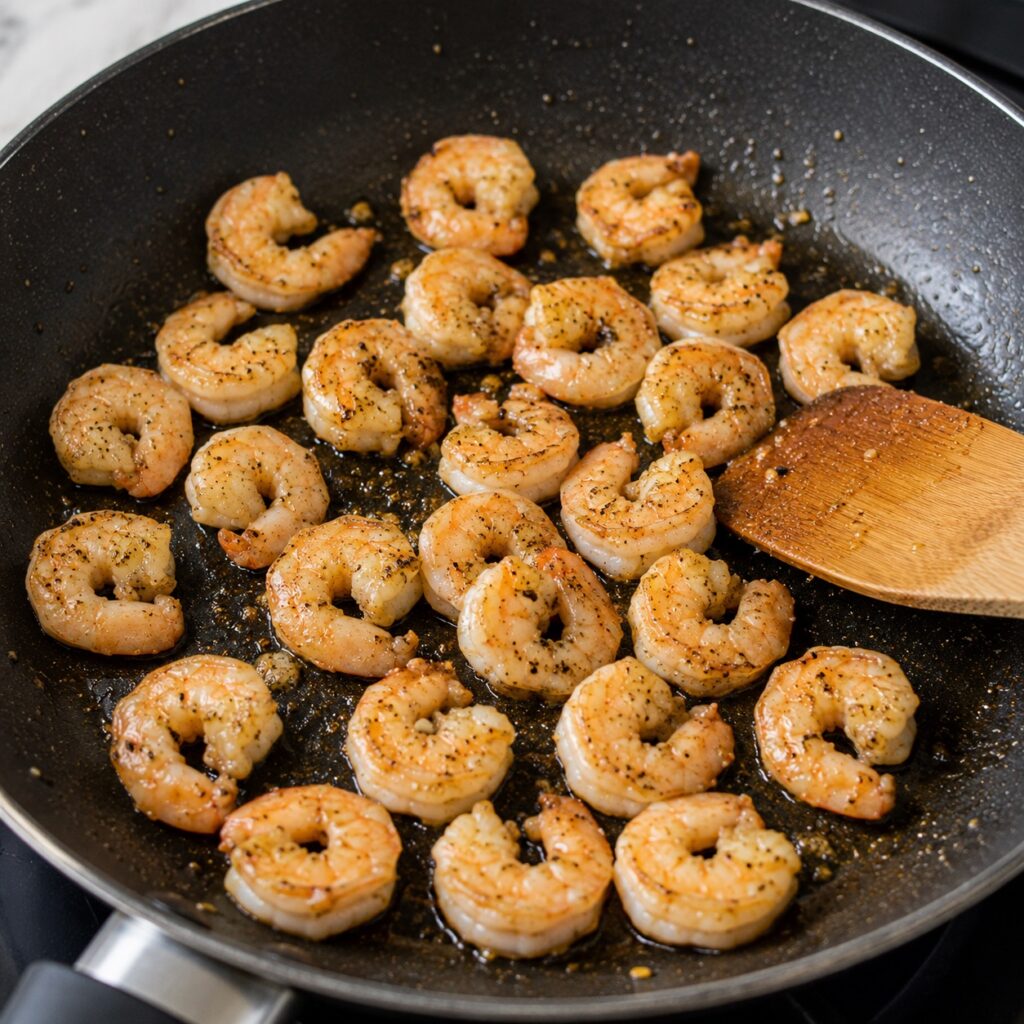 cooking shrimp quinoa bowl