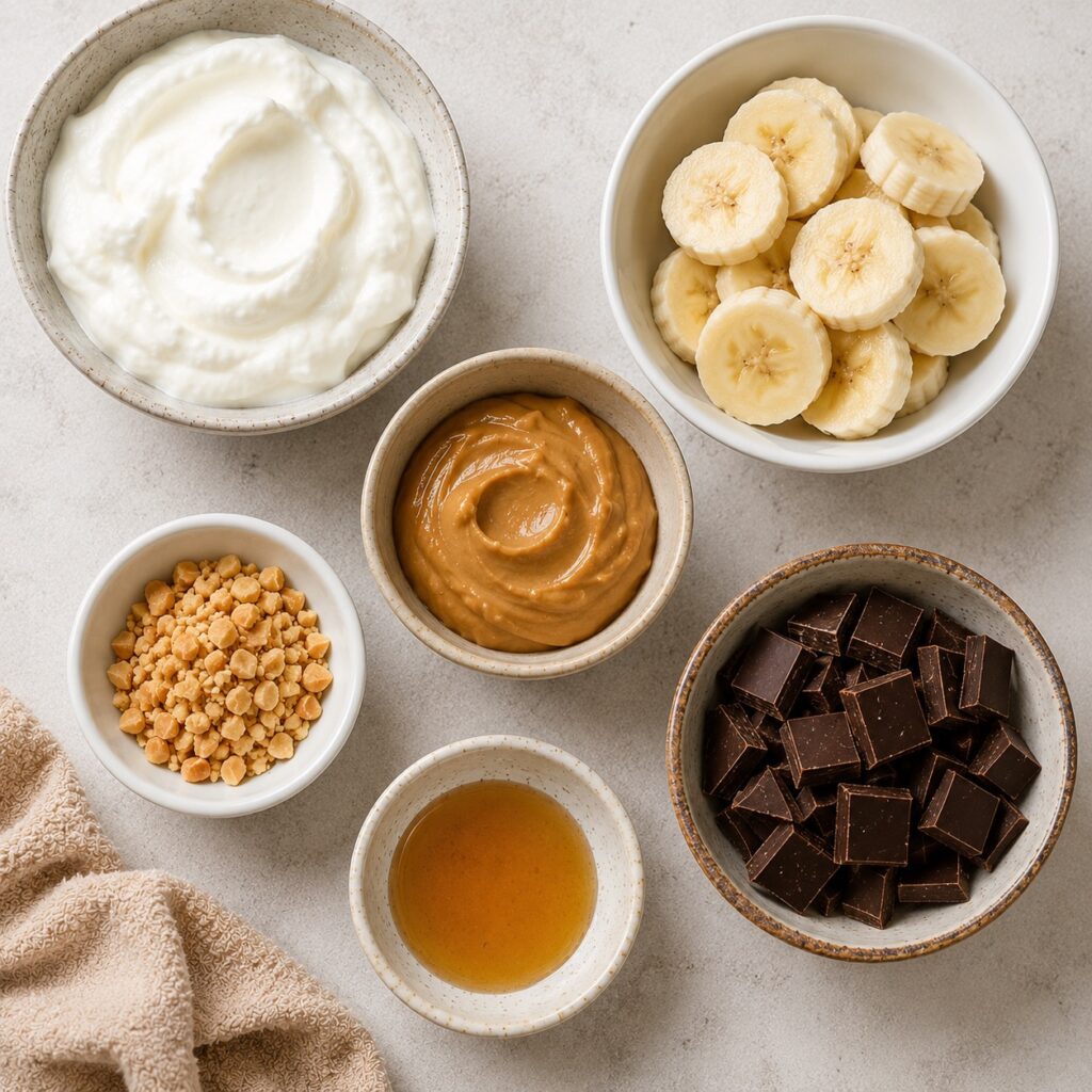 Frozen Peanut Butter Banana Yogurt Bites frozen yogurt bites ingredients