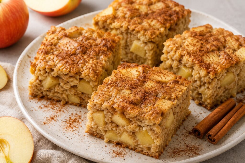 healthy apple cinnamon oat dessert