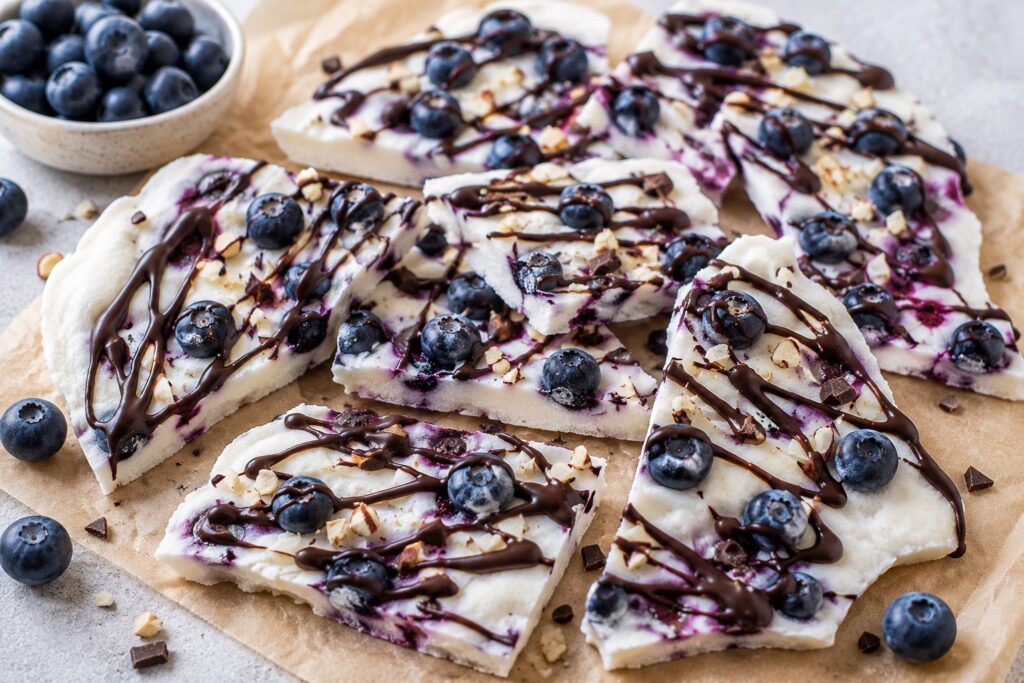 Healthy Blueberry Yogurt Bark healthy blueberry yogurt bark
