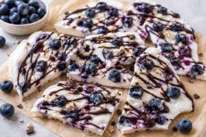healthy blueberry yogurt bark