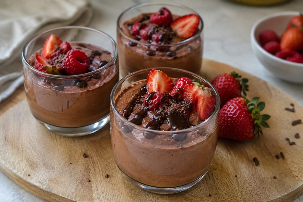 healthy chocolate yogurt dessert