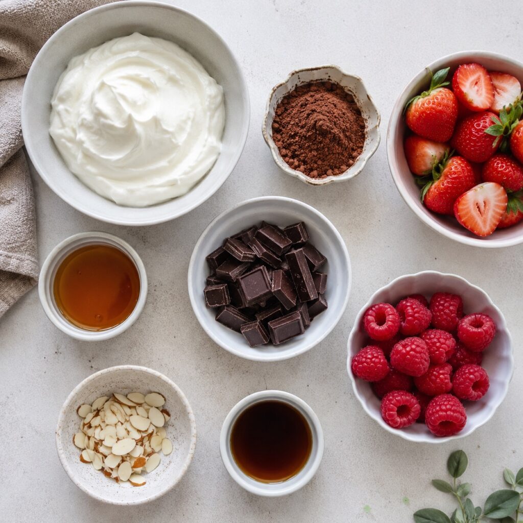 Healthy Chocolate Yogurt Dessert Cups (Low Calorie & High Protein) healthy dessert ingredients