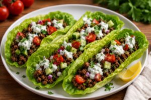healthy taco lettuce wraps