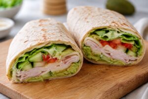 healthy turkey avocado wrap