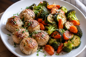 healthy turkey meatballs dinner
