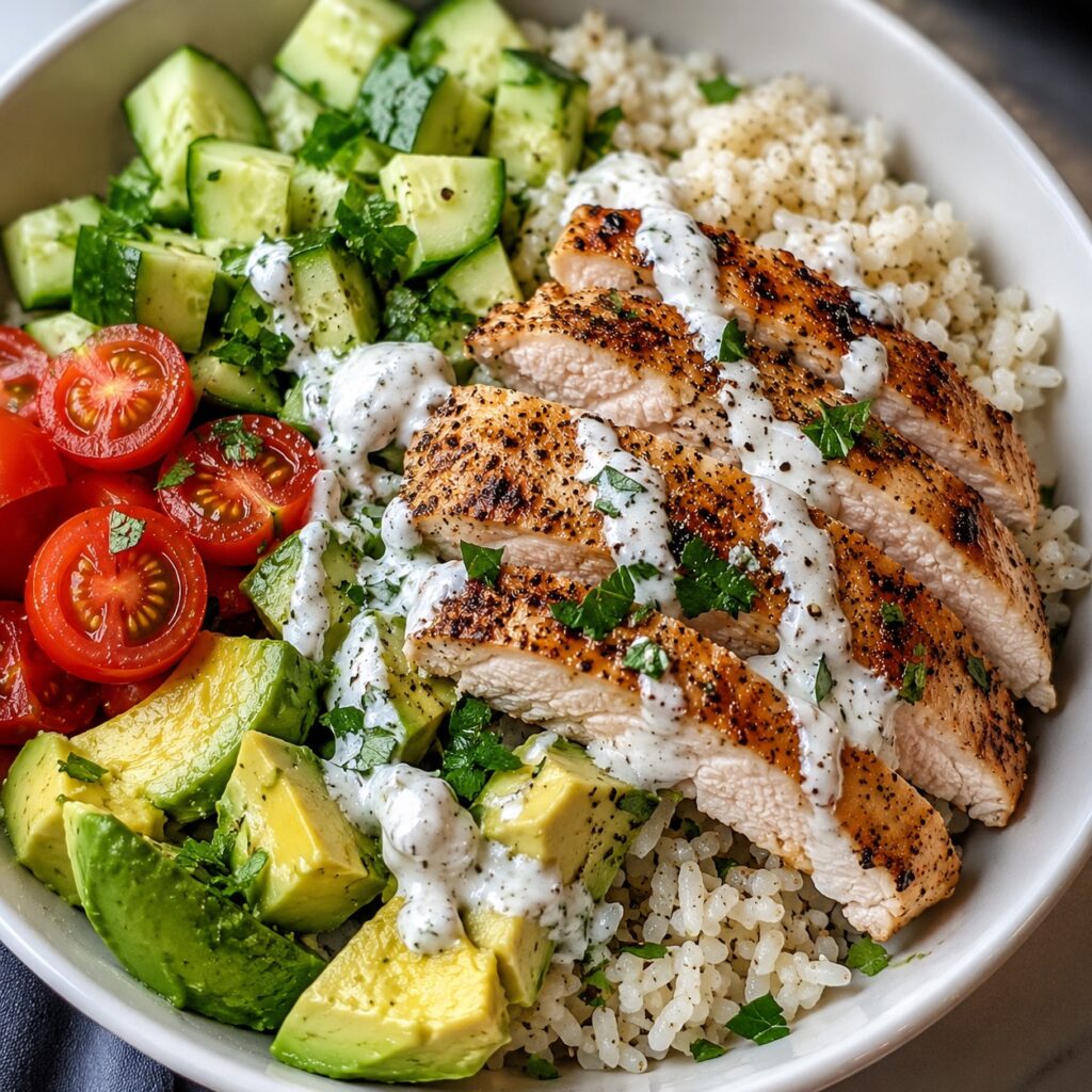 Easy Low Calorie Chicken Rice Bowl Recipe (High Protein Dinner) low calorie chicken rice bowl