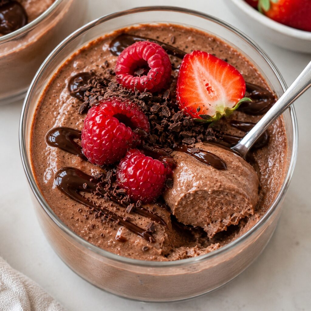 Healthy Chocolate Yogurt Dessert Cups (Low Calorie & High Protein) low calorie chocolate dessert.