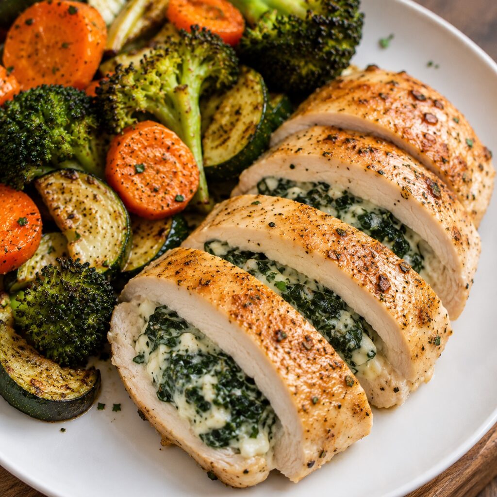 low calorie stuffed chicken