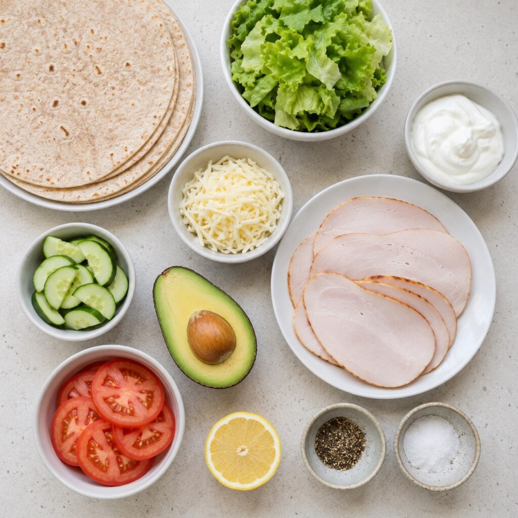 Turkey Avocado Wrap – Easy Low Calorie Lunch Recipe turkey wrap ingredients