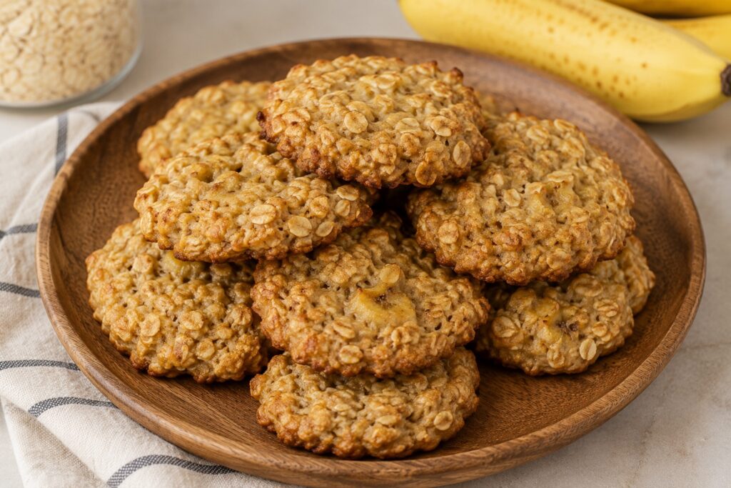 2 ingredient banana oat cookies