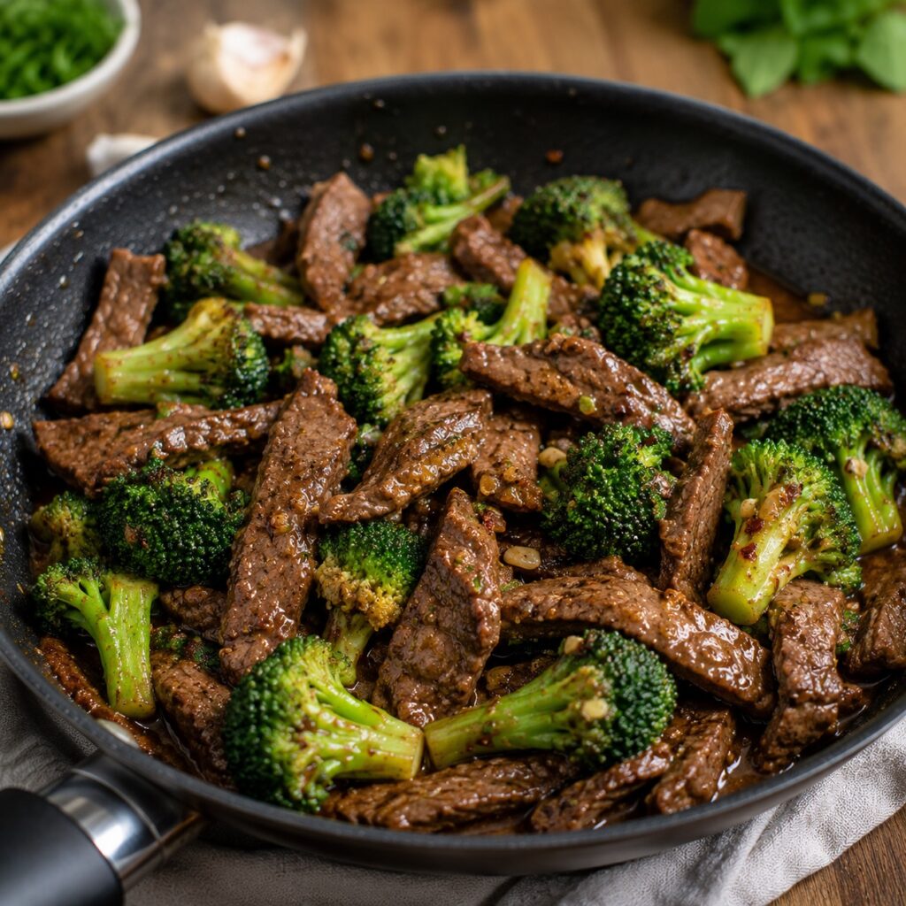 Simple High Protein Meals Under 1500 Calories beef broccoli stir fry dinner