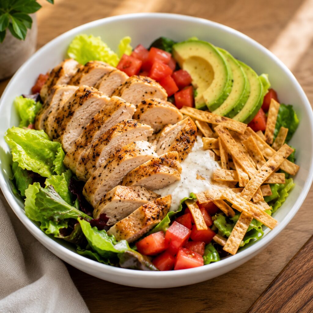 Healthy High Protein Meal Plan Under 1500 Calories chicken avocado wrap bowl