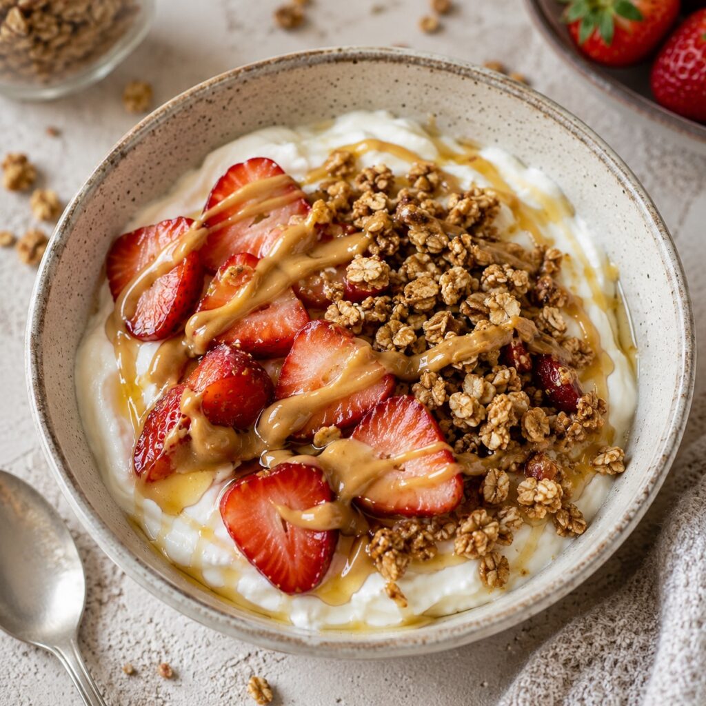 High Protein 2000 Calorie Meal Plan for Healthy Eating greek yogurt protein snack bowl