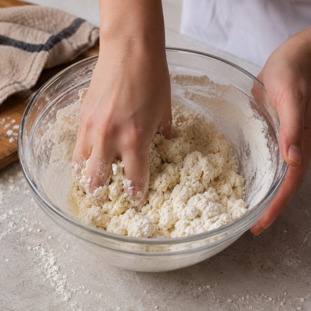 2 Ingredient Cottage Cheese Flatbread making cottage cheese flatbread