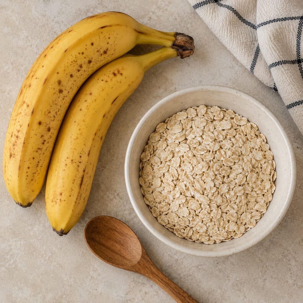 2 Ingredient Banana Oat Cookies soft banana oat cookies close up