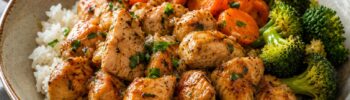 budget garlic butter chicken rice bowl
