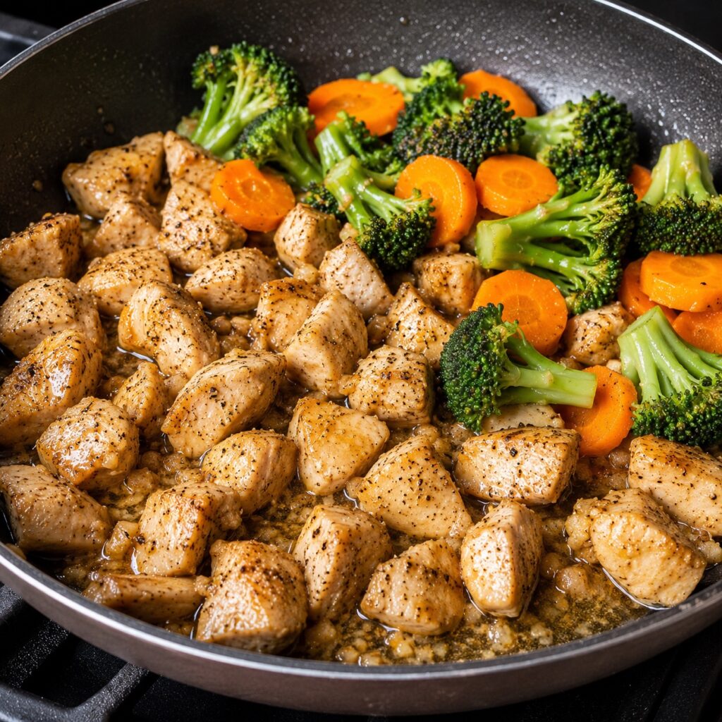 Garlic Butter Chicken Rice Bowl cooking garlic butter chicken rice bowl
