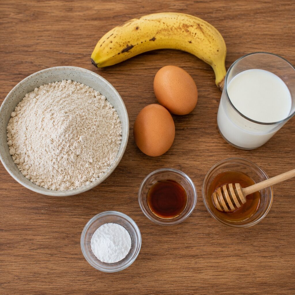 Healthy Banana Oat Pancakes Easy Breakfast Recipe healthy banana oat pancakes ingredients