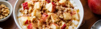 healthy greek yogurt apple breakfast bowl