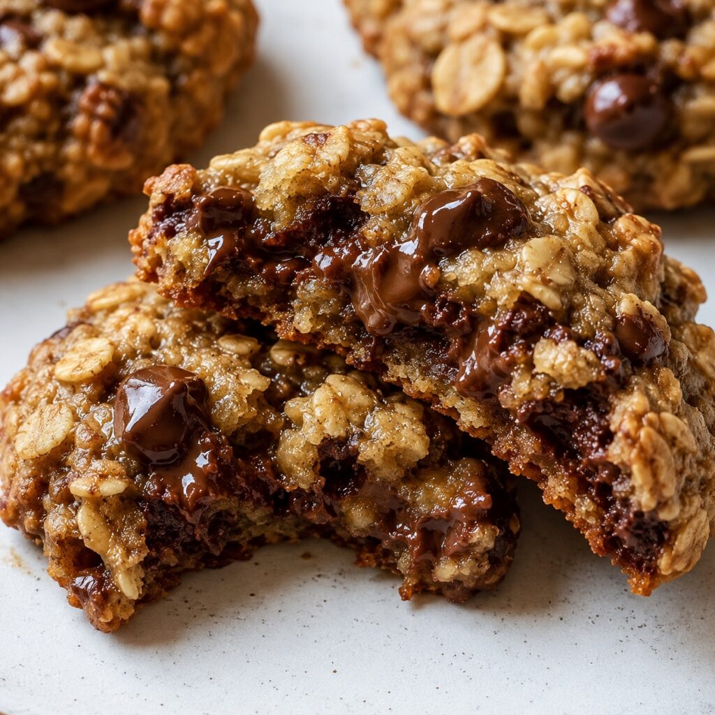 Easy 3 Ingredient Banana Oat Cookies homemade banana oat cookies close up