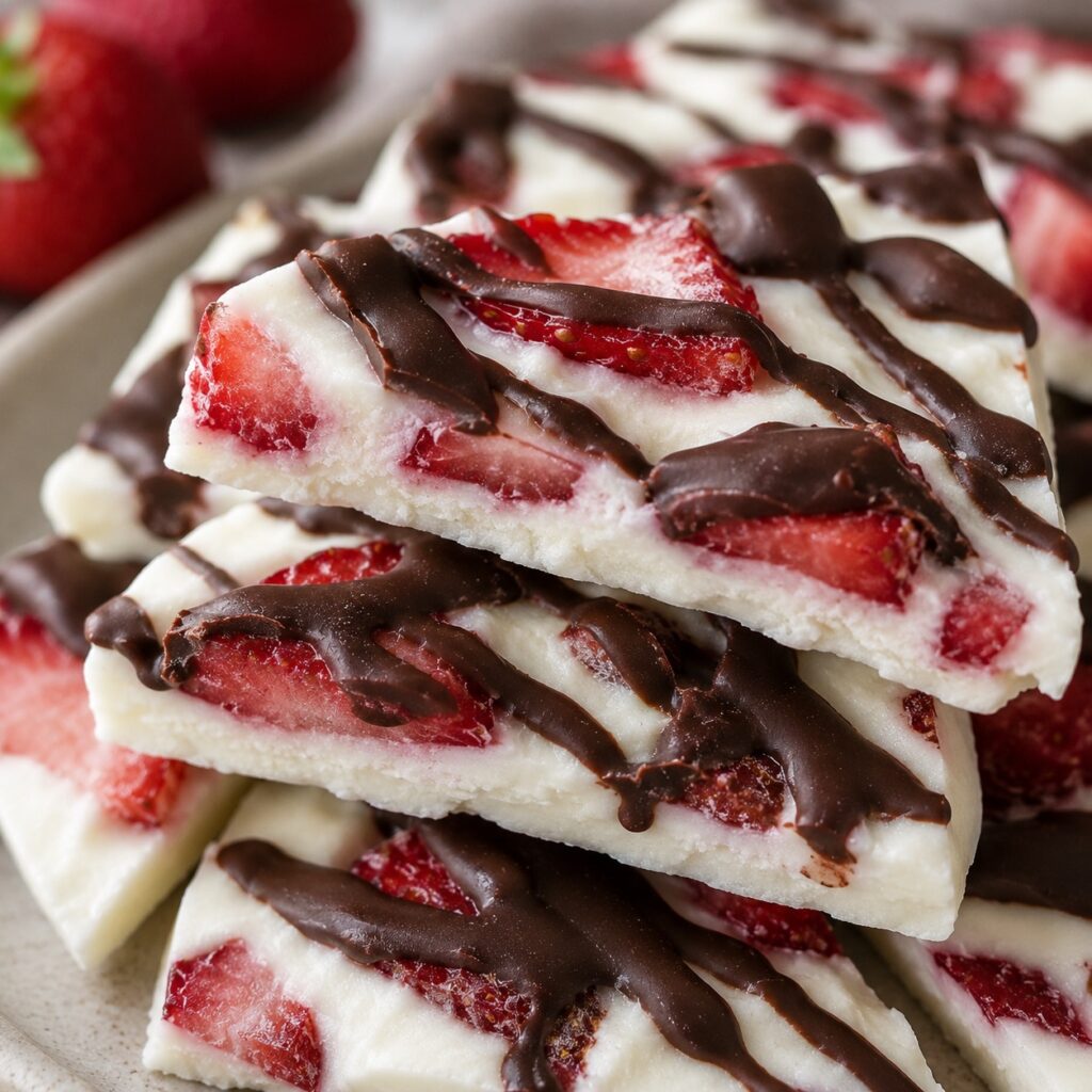 Easy 3 Ingredient Yogurt Bark homemade yogurt bark close up