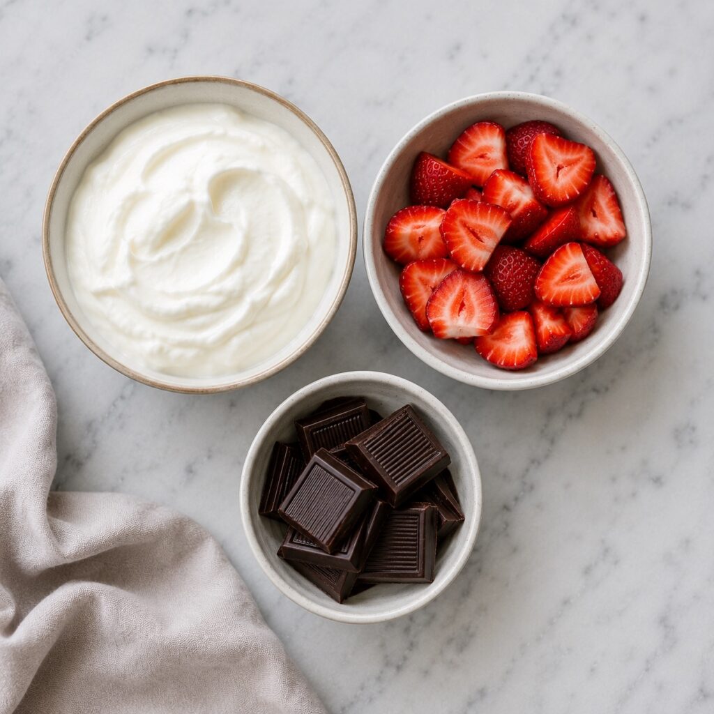 Easy 3 Ingredient Yogurt Bark ingredients yogurt bark