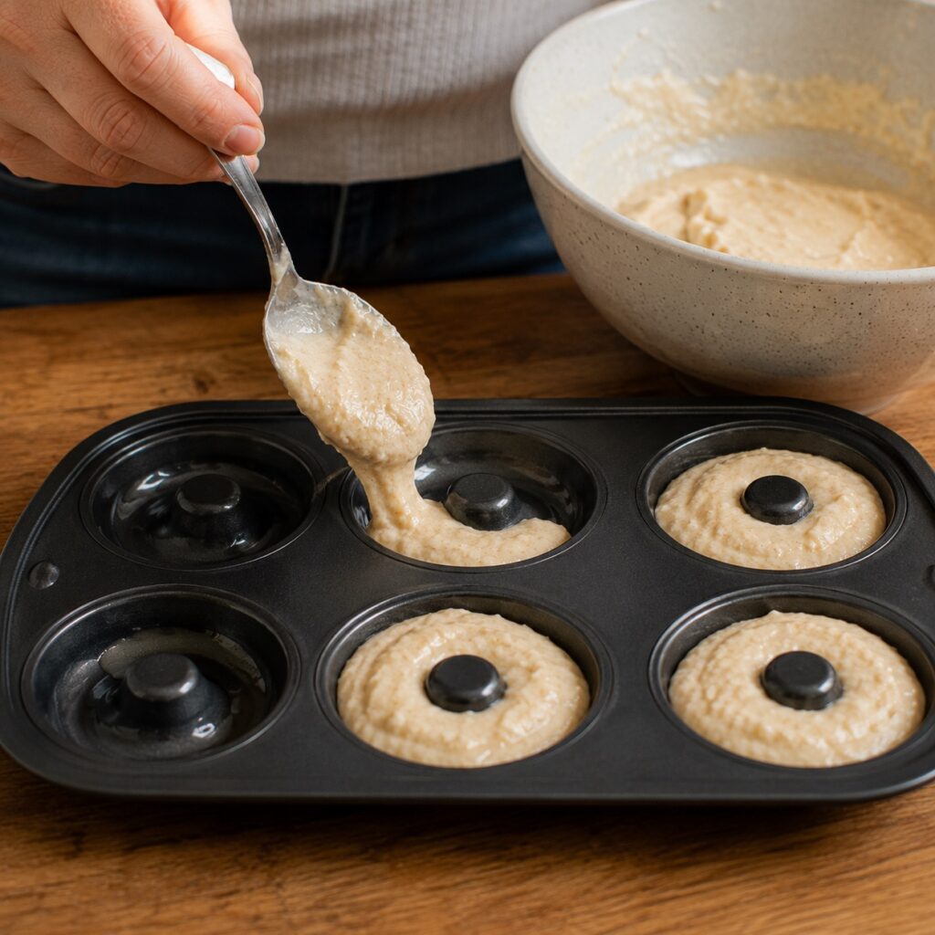 making healthy baked donuts