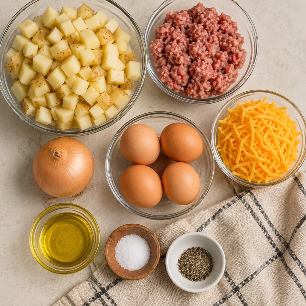 Budget Breakfast Under $10 sausage egg breakfast ingredients
