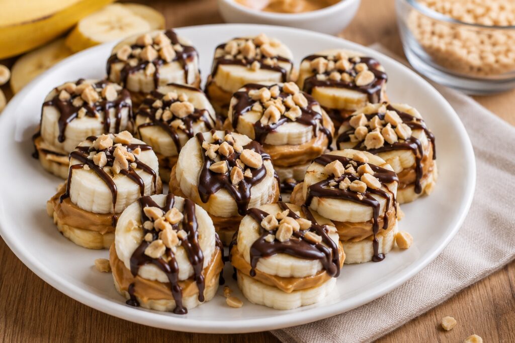 Healthy Peanut Butter Banana Frozen Bites healthy peanut butter banana frozen bites dessert