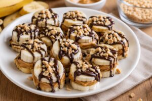 healthy peanut butter banana frozen bites dessert