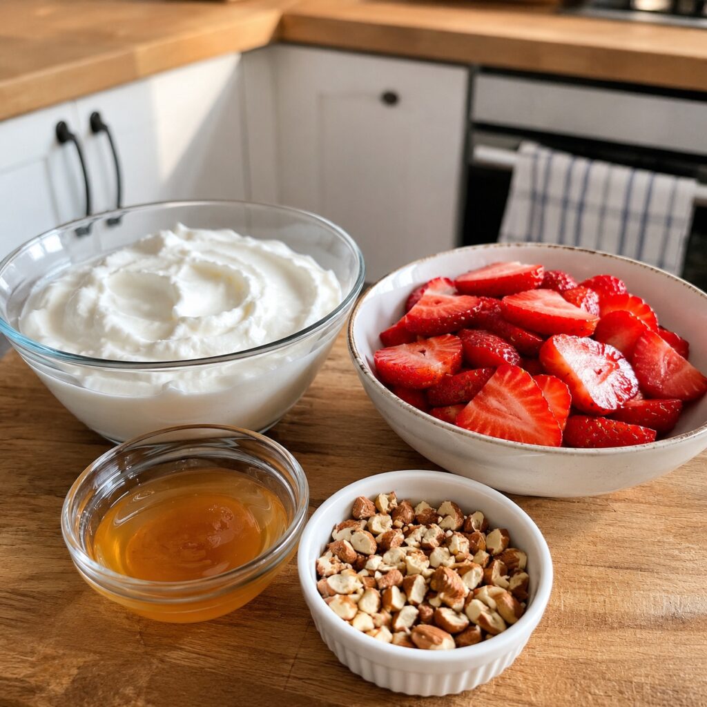 ingredients healthy strawberry yogurt bark