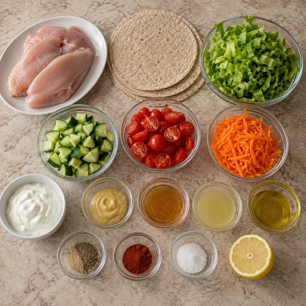 ingredients honey mustard chicken wrap