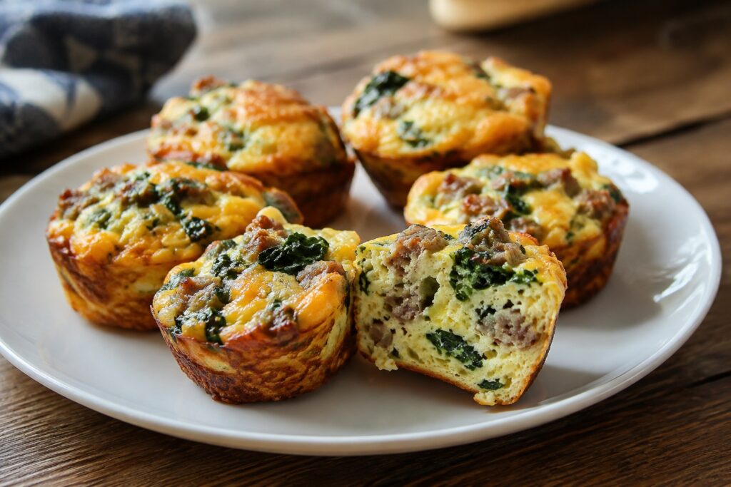 Keto Sausage and Spinach Egg Muffins keto sausage spinach egg muffins