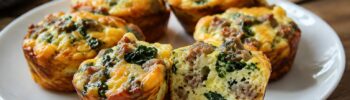 keto sausage spinach egg muffins